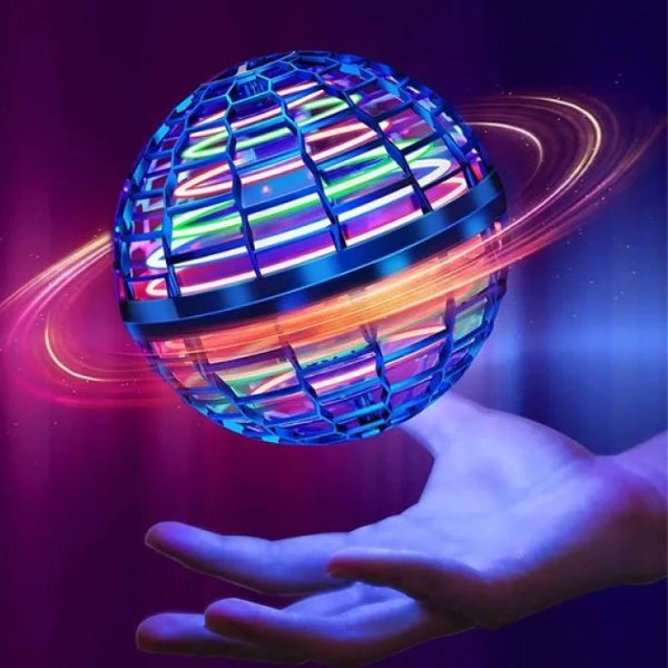 "Rechargeable Gyrosphere Flying Spinner Toy with LED Lights"