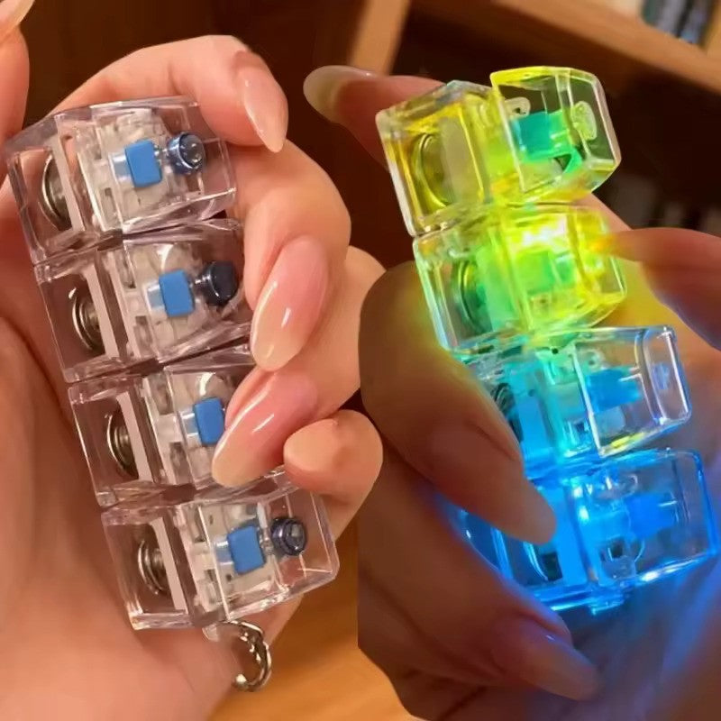 Mechanical Keyboard Keychain LED Fidget Toy
