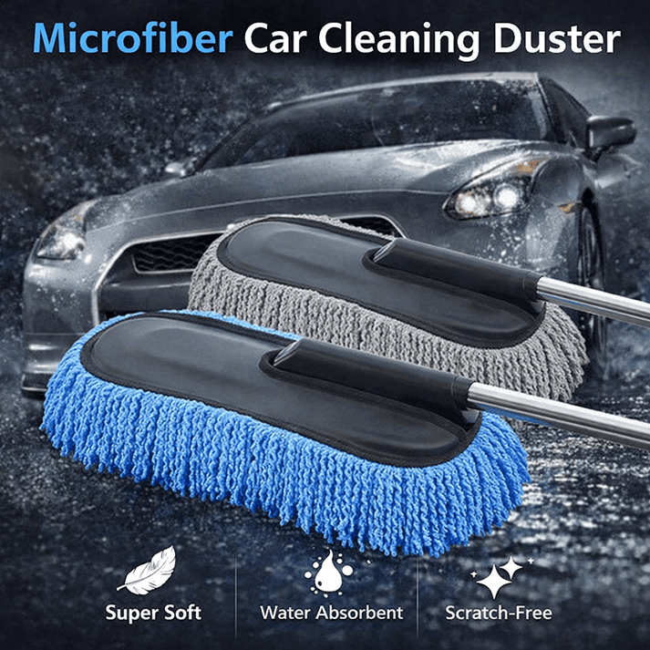 Microfiber Car Cleaning Duster | Telescopic Handle Exterior & Interior Cleaner