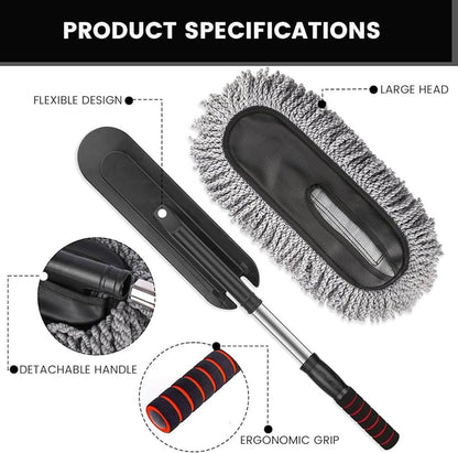 Microfiber Car Cleaning Duster | Telescopic Handle Exterior & Interior Cleaner